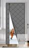 WochiTV Magnetic Thermal Insulated Door Panel, Gray, 36"x82", Side Opening, Quilted, PVC Window