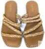 New Size 9 Women's NICOLE MILLER Bradie Flat Sandals - Square Open Toe Flat Slides - Lightweight & Sturdy Sandals for Indoor & Outdoor - Super Soft Memory Foam Slide Sandals - Casual Style Flat Sandals