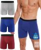 New Size MED YESWEL Incontinence Underwear Long Leg For Men, 100ML Absorbent Cotton Washable Leak-Proof Reusable Boxer Brief 3 Pack