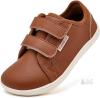 New Size 34 Kids' HOBIBEAR Waterproof PU Leather Barefoot Shoes With Velcro Straps, Feel The Softness Of The Grass With Every Step.