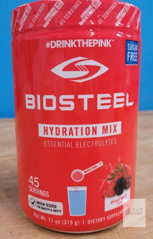 BioSteel Hydration Mix Mixed Berry Flavor - 11 oz, 45 Servings, Sugar Free, Caffeine Free