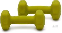 2 New Amazon Basics Neoprene Dumbbell Hand Weights, 2.3 Kilograms / 5lb Pair, Green