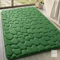 New YIHOUSE Memory Foam Bath Mat Cobblestone Bathroom Rugs Super Water Absorbent Bath Mats for Bathroom Machine Washable Bath Rugs (24 x 47 - Green)