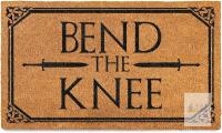 New Bend the Knee Mat 30x17 Inch, Thrones Merch, Nerd Welcome Mat for Covered Outdoor Area, Geek Decor w/Non-Slip PVC Backing, Funny Nerd Gift