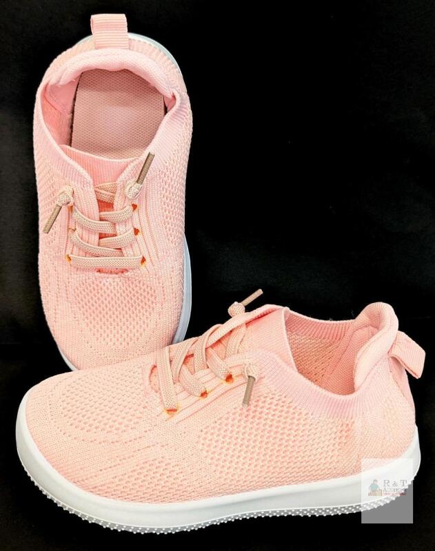 New Size 26 Kids' Slip-On Stretch Knit Barefoot Sneakers, Elastic Laces