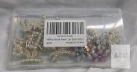 18-Piece Pearl and Floral Hair Clip Set with Gold Accents
