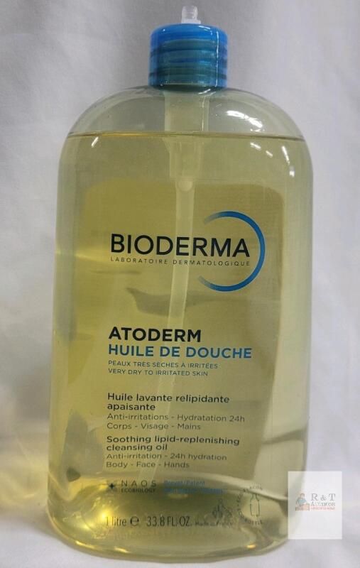 Bioderma Atoderm Huile de Douche Cleansing Oil 33.8 fl oz, For Very Dry/Irritated Skin, LOT 13951JU85/2023 MISSING PUMP CAP