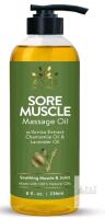 New - AVD Organics Arnica Sore Muscle Massage Oil For Massage Therapy &ndash; Infused with Lavender & Chamomile Essential Oils | Multipurpose Fast-Absorbing Formula for Full Body Massage &ndash; 8 fl oz (236ml) . EXP 2028