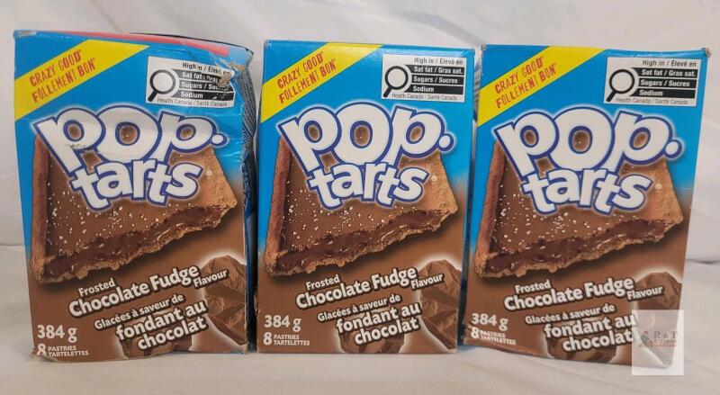 Pop-Tarts Frosted Chocolate Fudge 8-Count Boxes, 384g, 6-Pack, Exp. Dec 2026, Bilingual Canada BOXES HAVE BENDS
