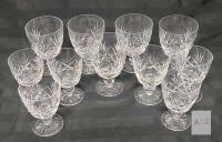 Elegant Edinburgh Crystal Wine Goblets, 3.5&ndash;3.75&rdquo; Tall, Starburst Pattern