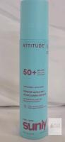 Attitude Sunly Baby Mineral Sunscreen Spray SPF 50+, 3 oz, Unscented, Water Resistant