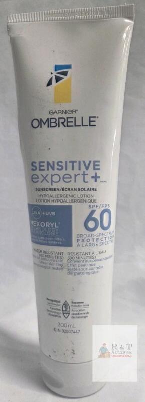 Garnier Ombrelle Sensitive Expert+ Sunscreen Lotion SPF 60, Broad Spectrum, 300mL, Sealed