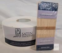 Satin Smooth Non-Woven Waxing Cloth Roll (3" x 55 yds) & 100 Petite Applicators