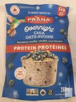 Prana Organic Overnight Chia Oats Blueberry Muffin, 260g, High Protein, Vegan, LOT 46353