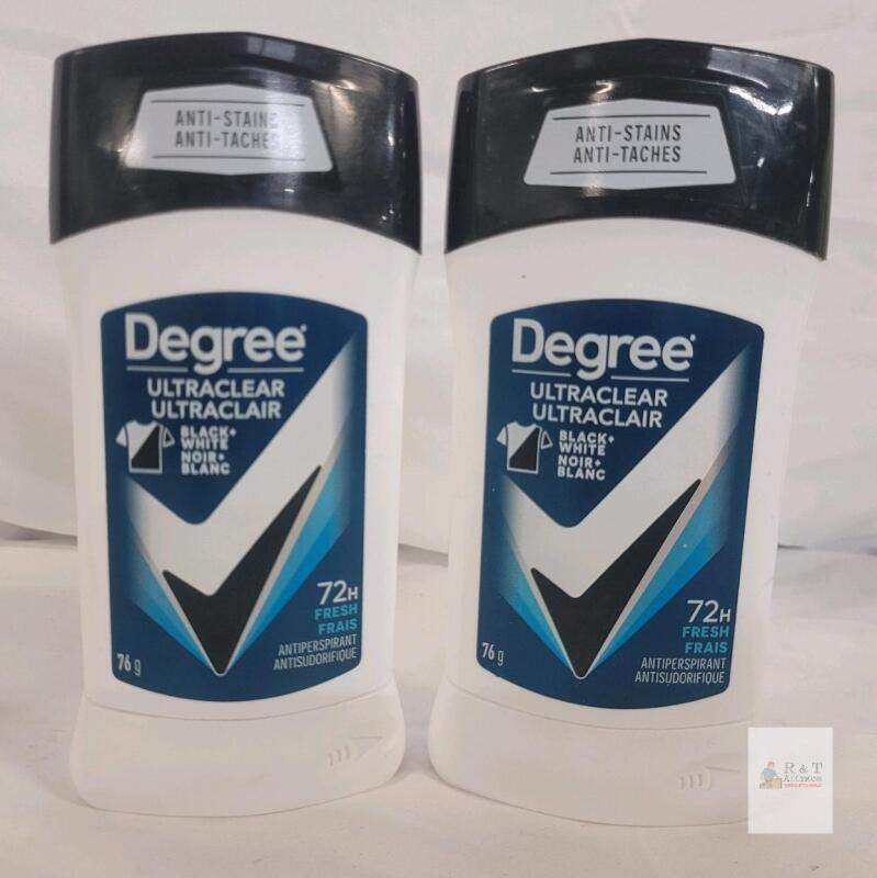 Degree Ultraclear Black+White Fresh Antiperspirant Stick, 2.68 oz (76 g), 72-Hour Protection, Lot of 2