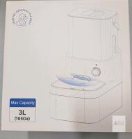 Dwarfuarm S1 Pet Water Fountain, 3L Capacity, Stainless Steel & ABS, 4000mAh Battery, Radar Induction