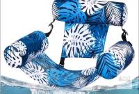 Blue Maple Leaf Inflatable Pool Float Chair, Model HF2358, Mesh Seat, 53"x27.5", NIGHT OWL