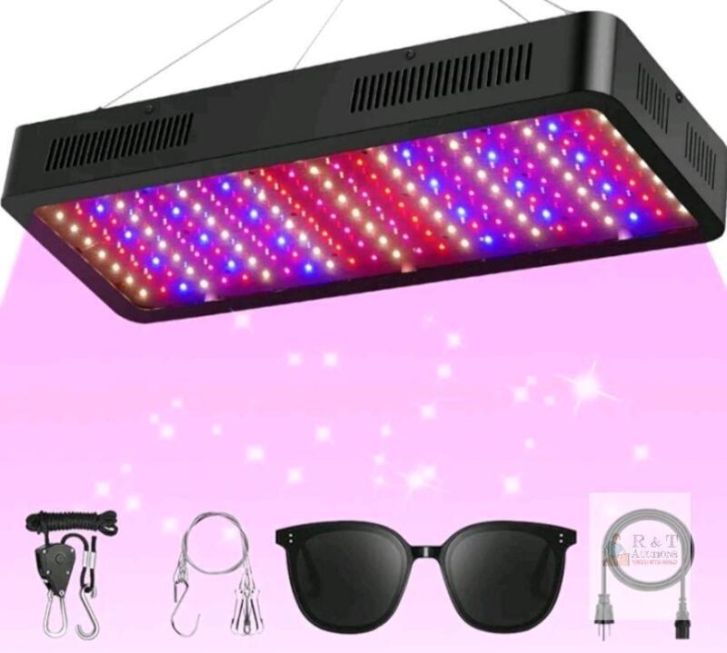 New - LUYIMIN 4000W LED Grow Light, Full Spectrum Plant Light with Daisy Chain, Grow Lights for Indoor Plants Greenhouse Hydroponic Seedling Growing Lamps with Veg Bloom Switch Coverage 6.5x6ft . Retail $200