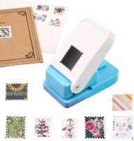 New BAOFALI 1X0.8inch Rectangular Postage Stamp Punch, Scalloped Rectangle Lever Action Craft Punch for Paper Crafting Scrapbooking DIY Card Making Arts Crafts Supplies