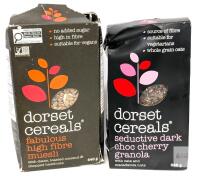 [bb 04 - 12 2026] 2 New Dorset Cereals : Seductive Dark Choc Cherry Granola (325g) & Fabulous High Fibre Muesli (540g)