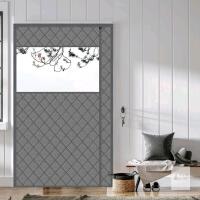 New WochiTV Magnetic Thermal Insulated Door Curtain Fits Door Size 40" x 80", Durable Waterproof Cloth, Polyester Fiber Filling, Weatherproof, Windproof, Reduce Noise, Visible Panels, Side Opening, Gray
