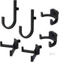 New BOXOB 6pcs Storage Shed Tool Hooks Compatible with Suncast Crafstman, J U V-Shape Hanger Tool Shelves Storage Shed Hangers Hooks Accessories for Organizing Tools Big Items (Black)