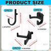 New BOXOB 6pcs Storage Shed Tool Hooks Compatible with Suncast Crafstman, J U V-Shape Hanger Tool Shelves Storage Shed Hangers Hooks Accessories for Organizing Tools Big Items (Black) - 2