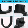 New BOXOB 6pcs Storage Shed Tool Hooks Compatible with Suncast Crafstman, J U V-Shape Hanger Tool Shelves Storage Shed Hangers Hooks Accessories for Organizing Tools Big Items (Black) - 4