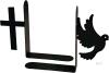 New Pair Christian Peaceful Dove Metal Bookends for Shelves Decorative, Heavy Book Stopper, Black Bird Book Holder for Home Office School Library - 2