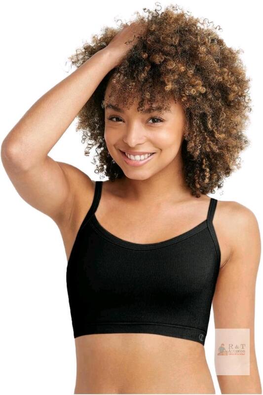 New Size LG Women's CHAMPION Seamless Racerback C-Logo Bralette - Soft, Supportive, and Stylish, Nylon Blend