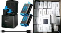 [VENDOR SPECIAL] 41 (Forty One) New Adaptom 2-Pack Battery with Charger for GoPro Hero 12 Hero 11 Hero 10 Hero 9 Black, High Temperature Resistance Triple Storage Charging Box with Quick Charge for Go Pro Hero 12/11/10/9 Accessory
