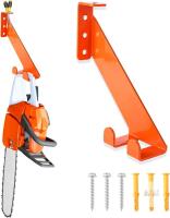 New 1pc 3 in 1 Chainsaw Holder 10" - Heavy Duty Chainsaw Wall Mount, 10 Gauge Steel Chain Saw Hanger for Garage Organization, Hefty Rack Storage Organizer for Chainsaw Accessories and Tools, 180 Lbs Capacity