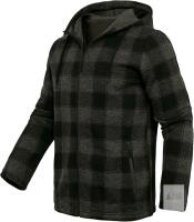 New Size LG Men's Fleece Jacket Plaid Hoodies Zip Up Fall Sweatshirts Jacket