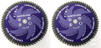 6.5 in 60T Circular Saw Blades, Multi-purpose, 5/8 in Arbor, Max 9260 RPM, 2-pack, Carbide-Tipped