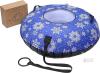 Navaris Inflatable Snow Tube - Round 100 cm (40") Adult Snow Sledge with Handles - Heavy Duty Sledging Sled for Sledding - Max Weight 90 kg (250 lbs)