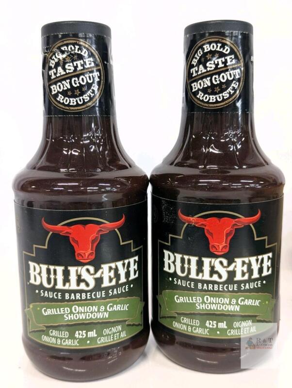 [bb 06/2026] 2 New Bull's Eye Grilled Onion & Garlic BBQ Sauce, 425ml ea
