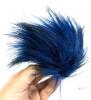 New Royal Blue / Black Faux Fur Pompoms - 12pcs Handmade Hairy Ball，Fits for Knitted Hats Scarves Shawls Key Chain Accessories 5.5 inches + Buttons - 2