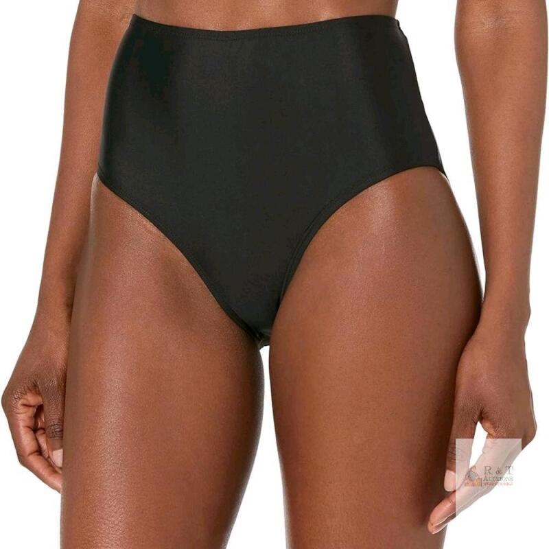 New Size SMALL Women's CATALINA Black High Waist Bikini Swim Bottoms Style 19ct304