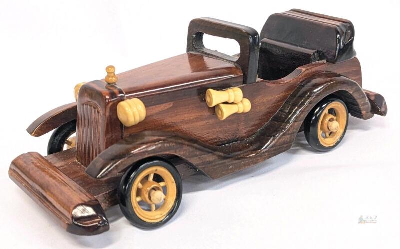 Vintage Handmade Antique-Style Car, 8" Long. Wheels Move