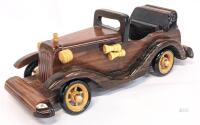 Vintage Handmade Antique-Style Car, 8" Long. Wheels Move