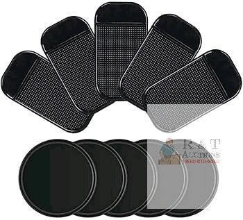 New 10pack Reusable Silicone Sticky Anti-Slip Gel Pads Magic Gel Mat Stick to Car Dashboard Glass Mirrors Metal Tile Wall Kitchen Cell Phone Stand Recipe Holder Non-Slip Rug Pet Bowl Mat Pad