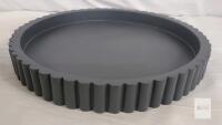 New - OAKOA 11" Resin Decorative Home Decor Tray , Grey
