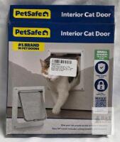 PetSafe Interior 2-Way Locking Cat Door, 7.5" x 7.9", Fits Doors 0.5" to 2" Thick