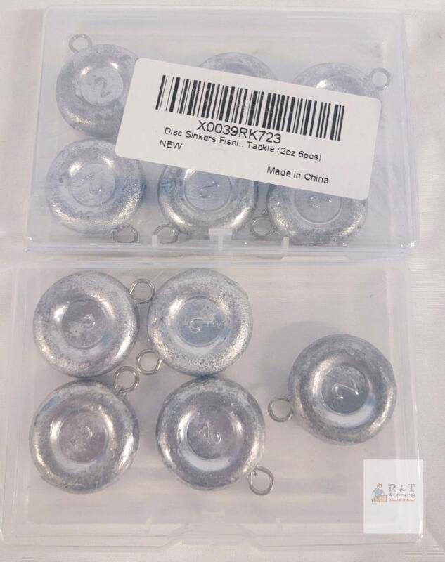 11 New 2oz. Lead Disc Sinker Fishing Tackle