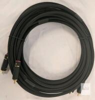 High-End RCA Audio Interconnect Cable, Gold-Plated Connectors, Braided Nylon Jacket, Approx. 10-20 ft