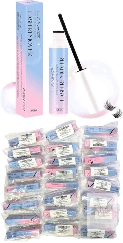 [exp 09/2025] 24 New Lankiz Eyelash Remover for Lash Extensions and Lash Cluster Glue 5ml Non-Irritating Home Use