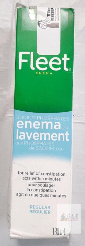 Fleet Enema Regular, Sodium Phosphates Rectal Solution, 130 mL, expiration date AUG 28