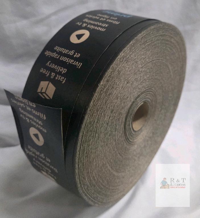Amazon Prime Branded 3" x 450' Water-Activated Packaging Tape Roll, Reinforced Kraft, Bilingual Print