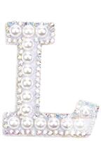 NEW Iron Cobble On Clothes AZ Sew Decorative Letter Cobble Glitter Letters Applique Rhinestone Pearl English Letters For DIY Craft Supplies
