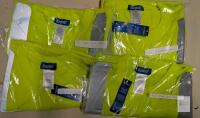 Hamill 2760 4XL High-Visibility Safety Shirts, Class 2, Short Sleeve, Fluorescent Yellow/Green, Lot of 4